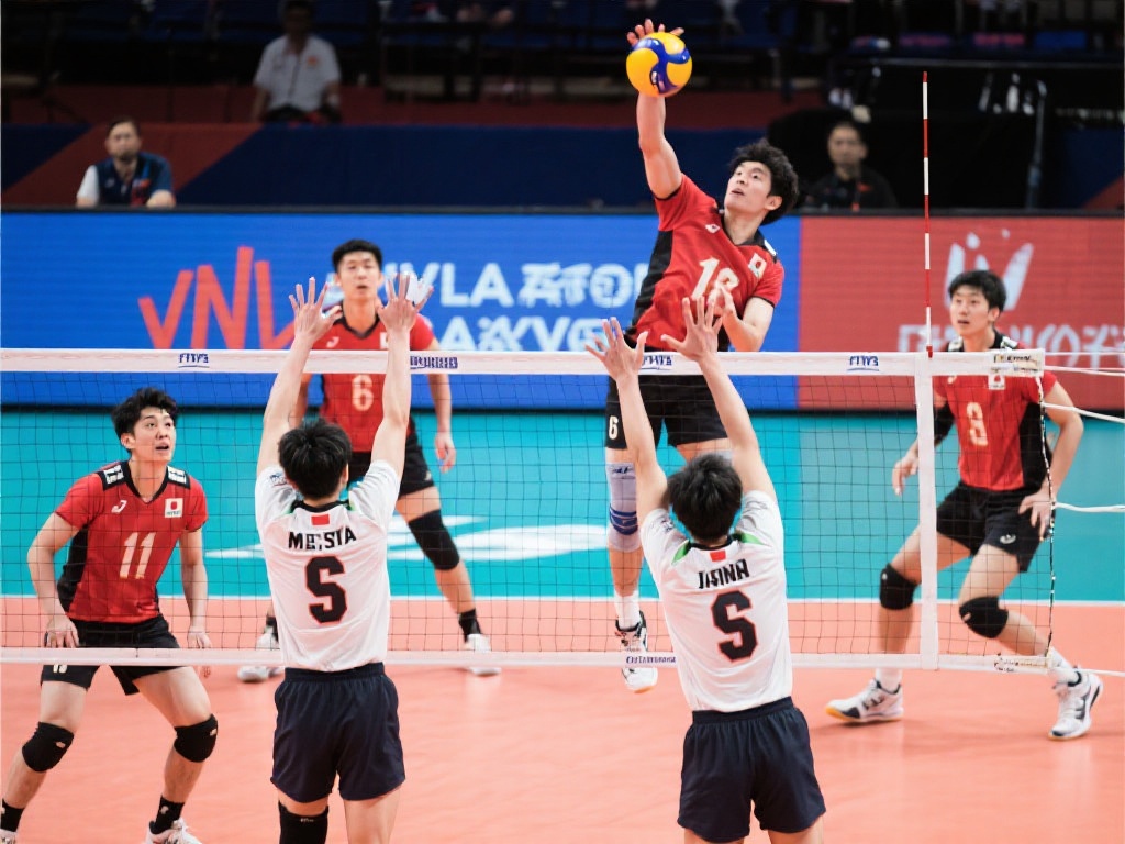 中国男排首战告负 世界男排联赛不敌日本